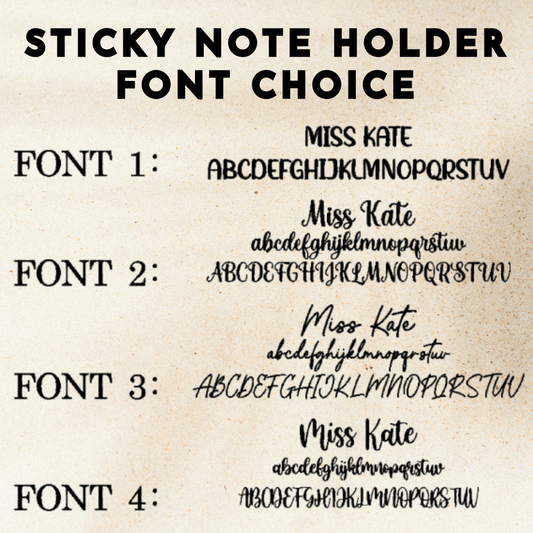 Personalised Sticky Note Holder - Custom Text