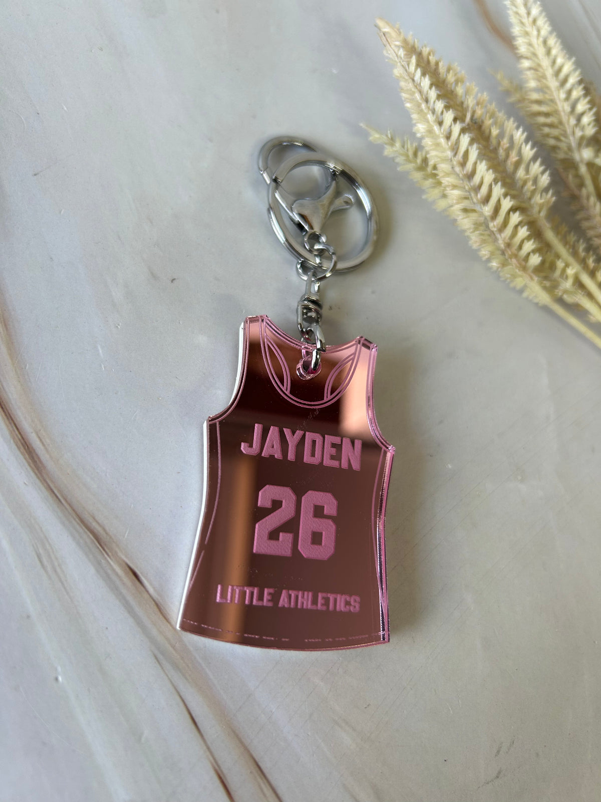 Track Singlet Keychain