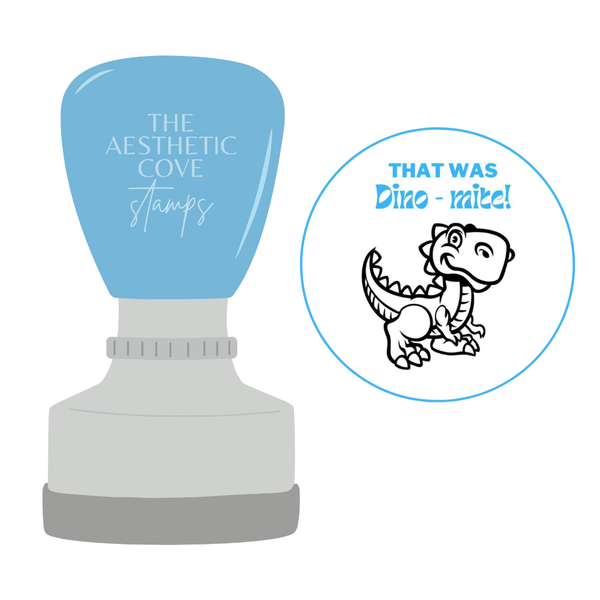 Self inking teacher stamp with blue ink for classroom marking