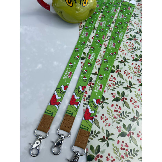 Grinchmas Fabric Lanyard