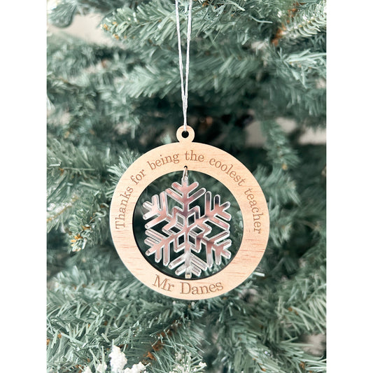 Coolest Teacher Bauble