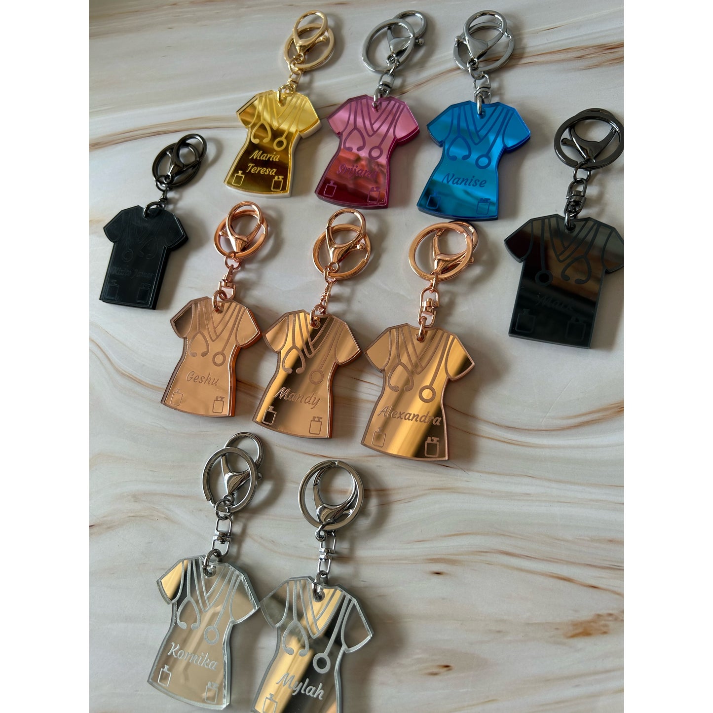 Male Nurse Scrubs Keychain