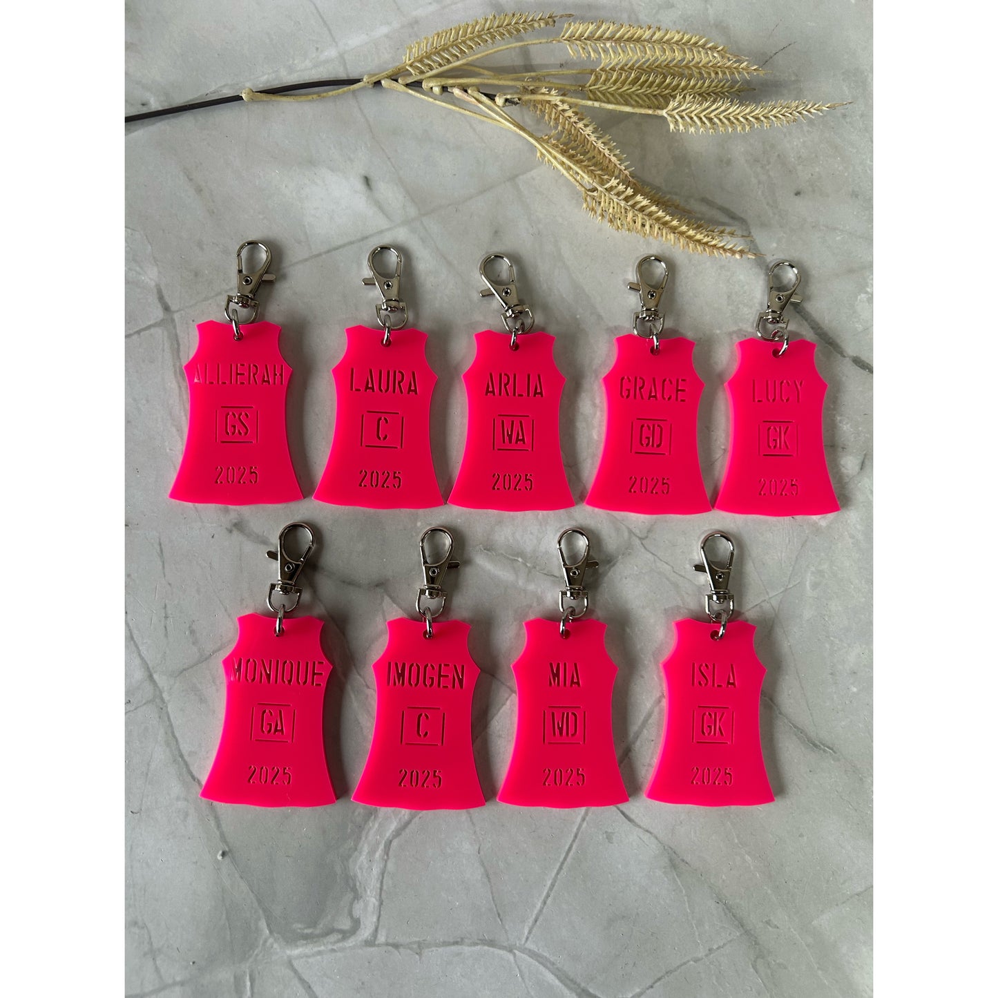 Netball Dress Bag Tag