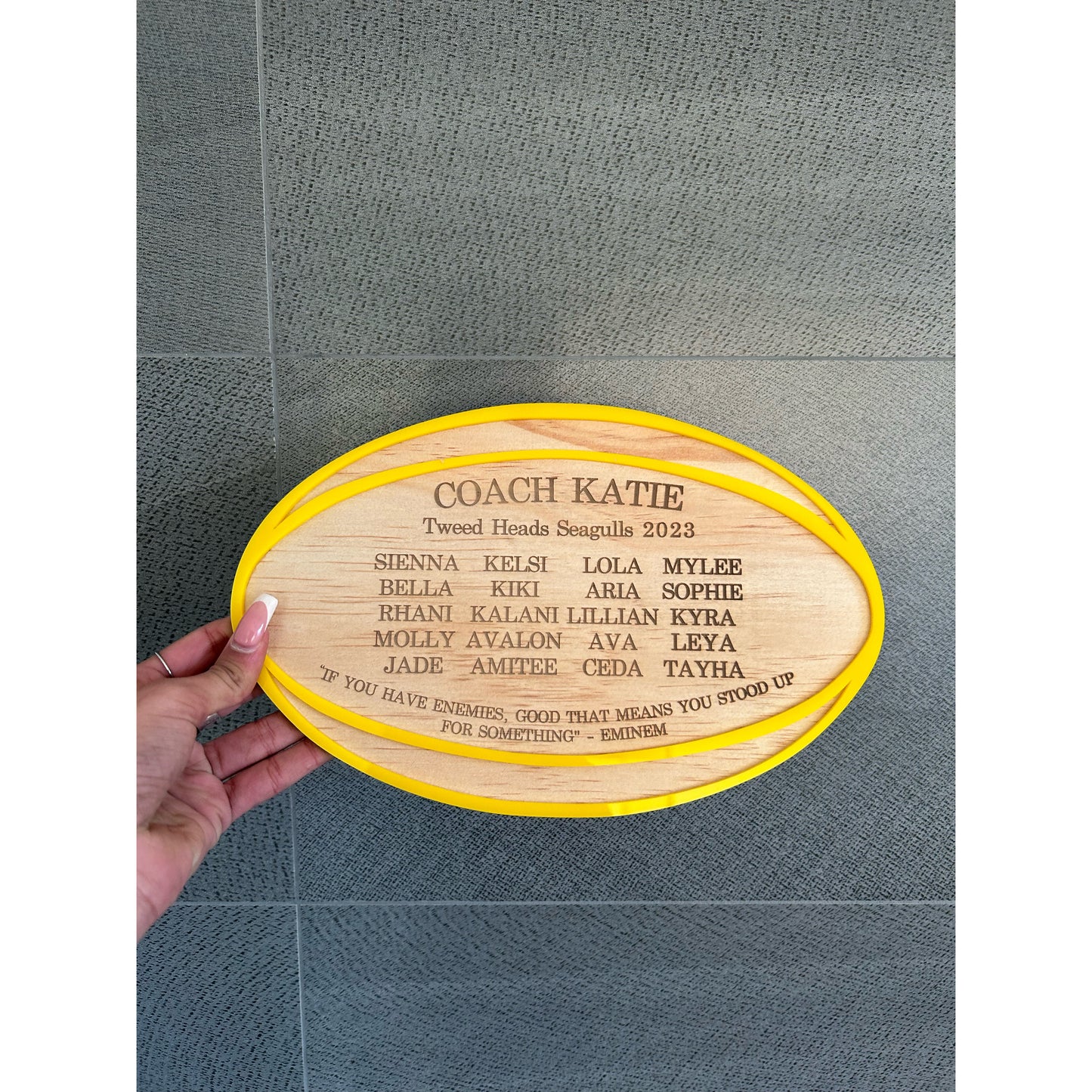 Personalised Thank You Plaque for Coaches