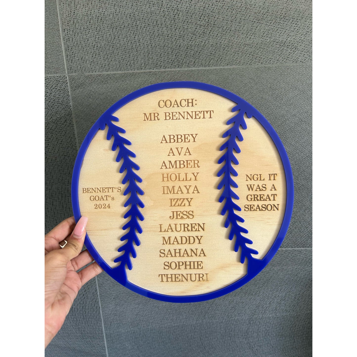 Personalised Thank You Plaque for Coaches