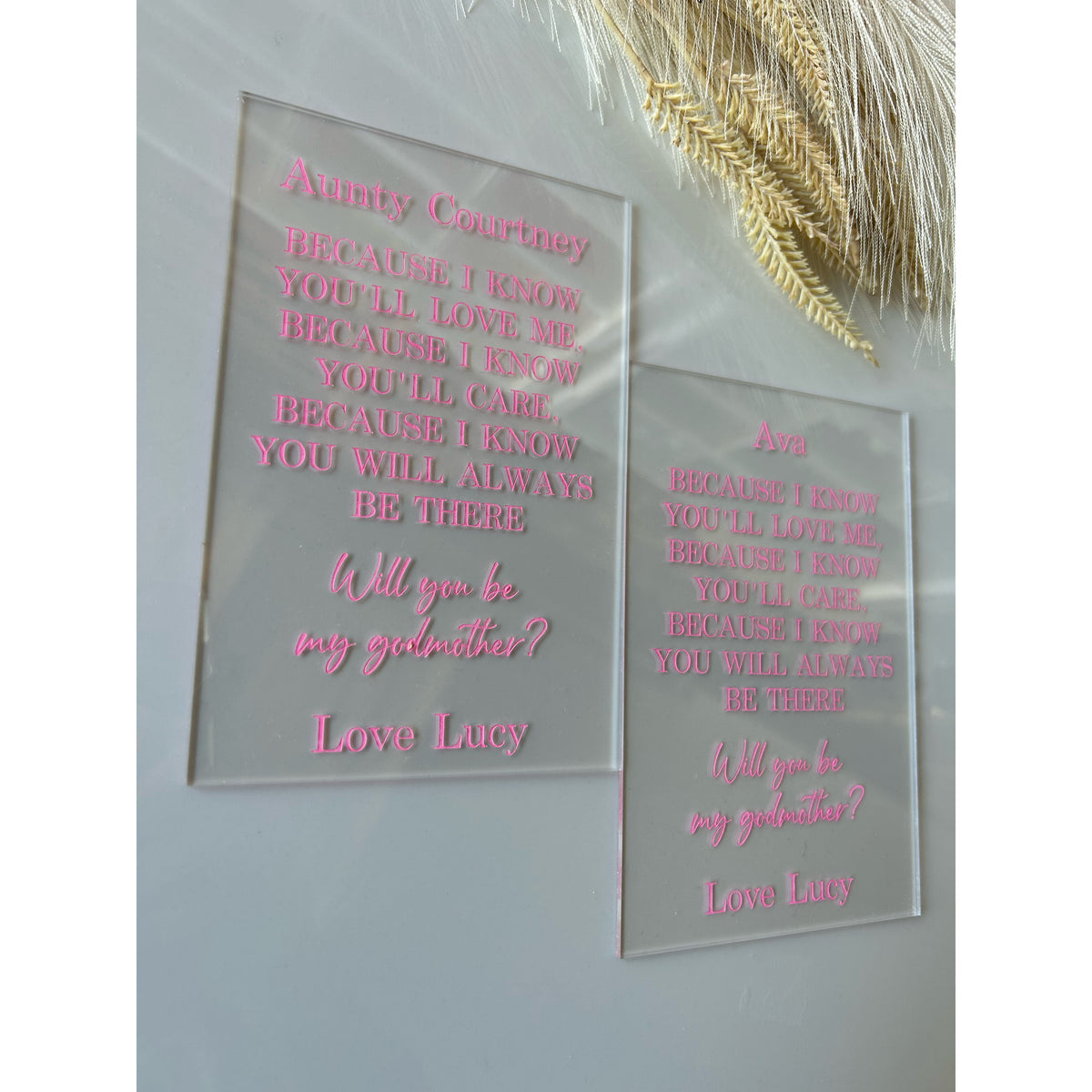 Clear Proposal Plaque