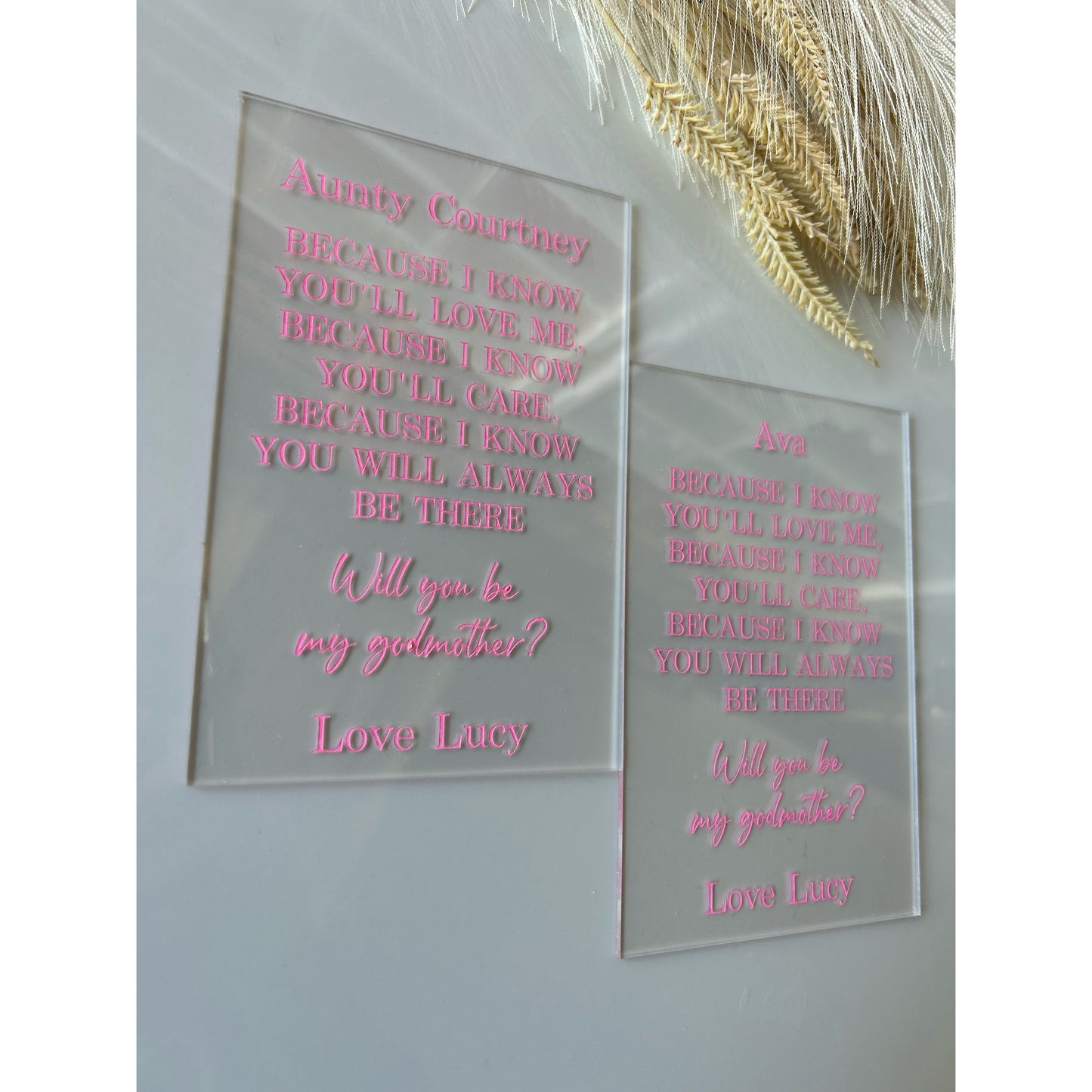 Clear Proposal Plaque
