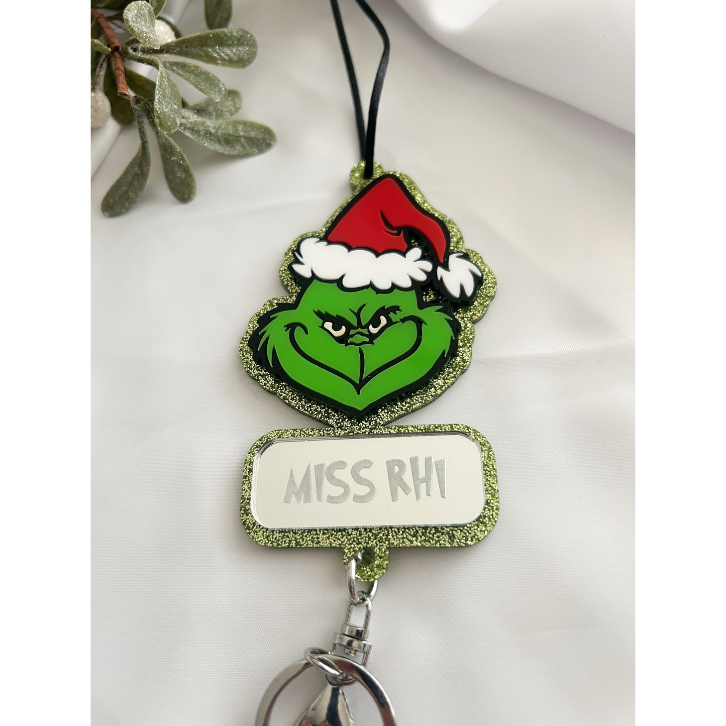 Resting Grinch Face - Apple Green