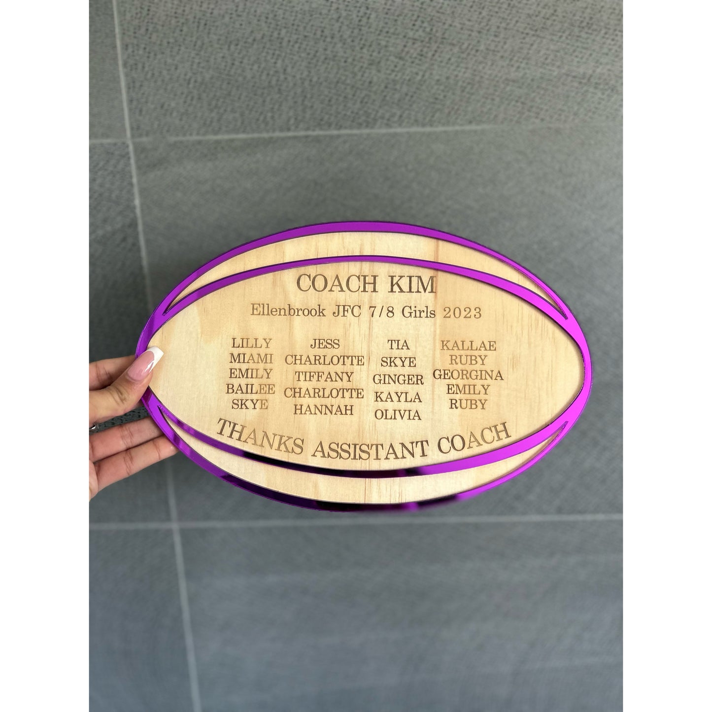 Personalised Thank You Plaque for Coaches