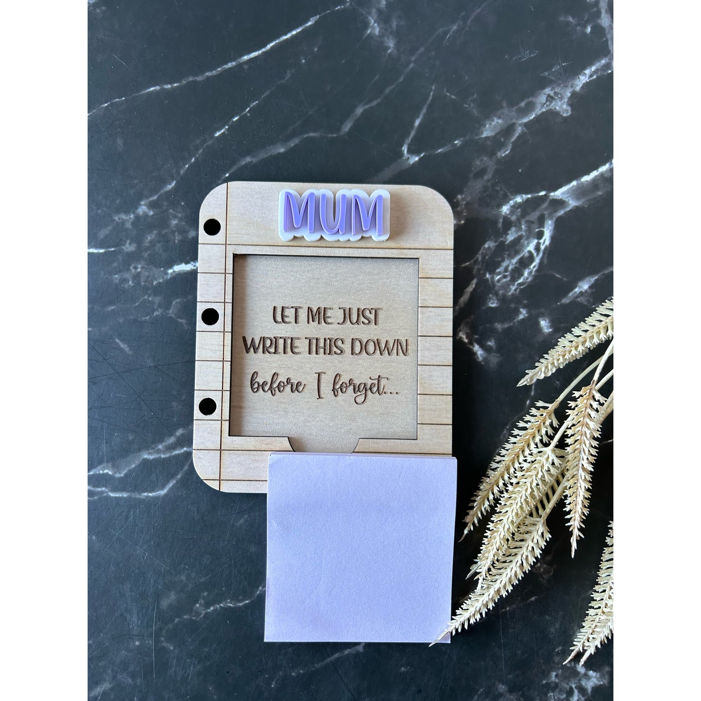 Personalised Sticky Note Holder