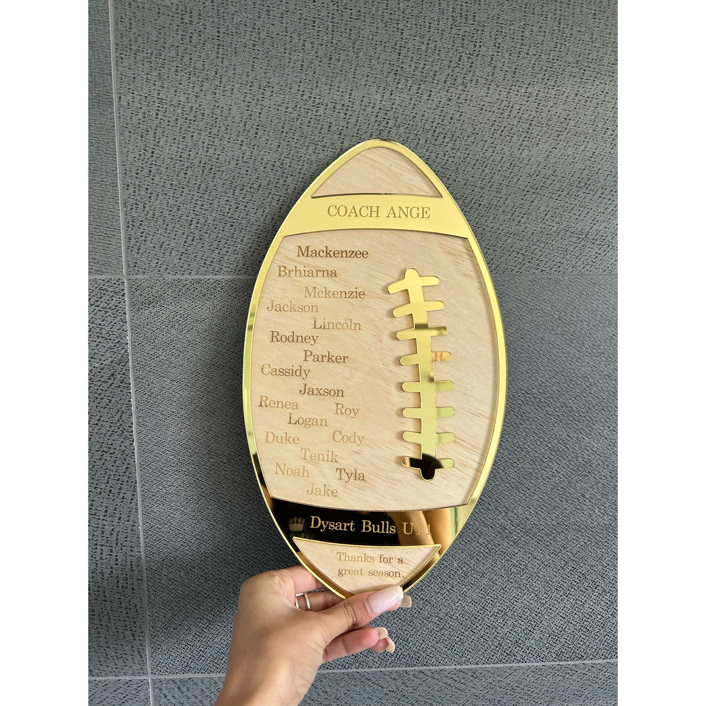 Personalised Thank You Plaque for Coaches