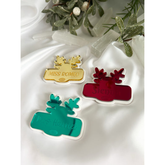 Reindeer Name Badge