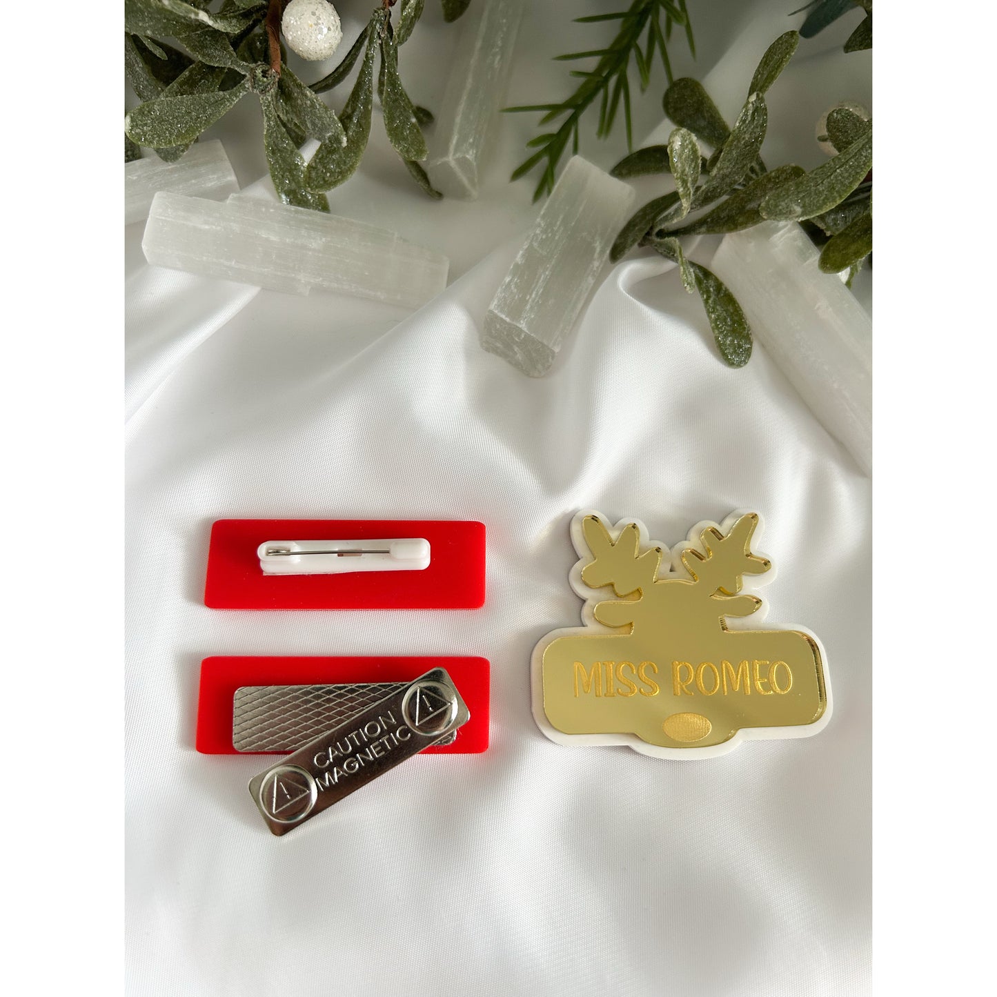 Reindeer Name Badge