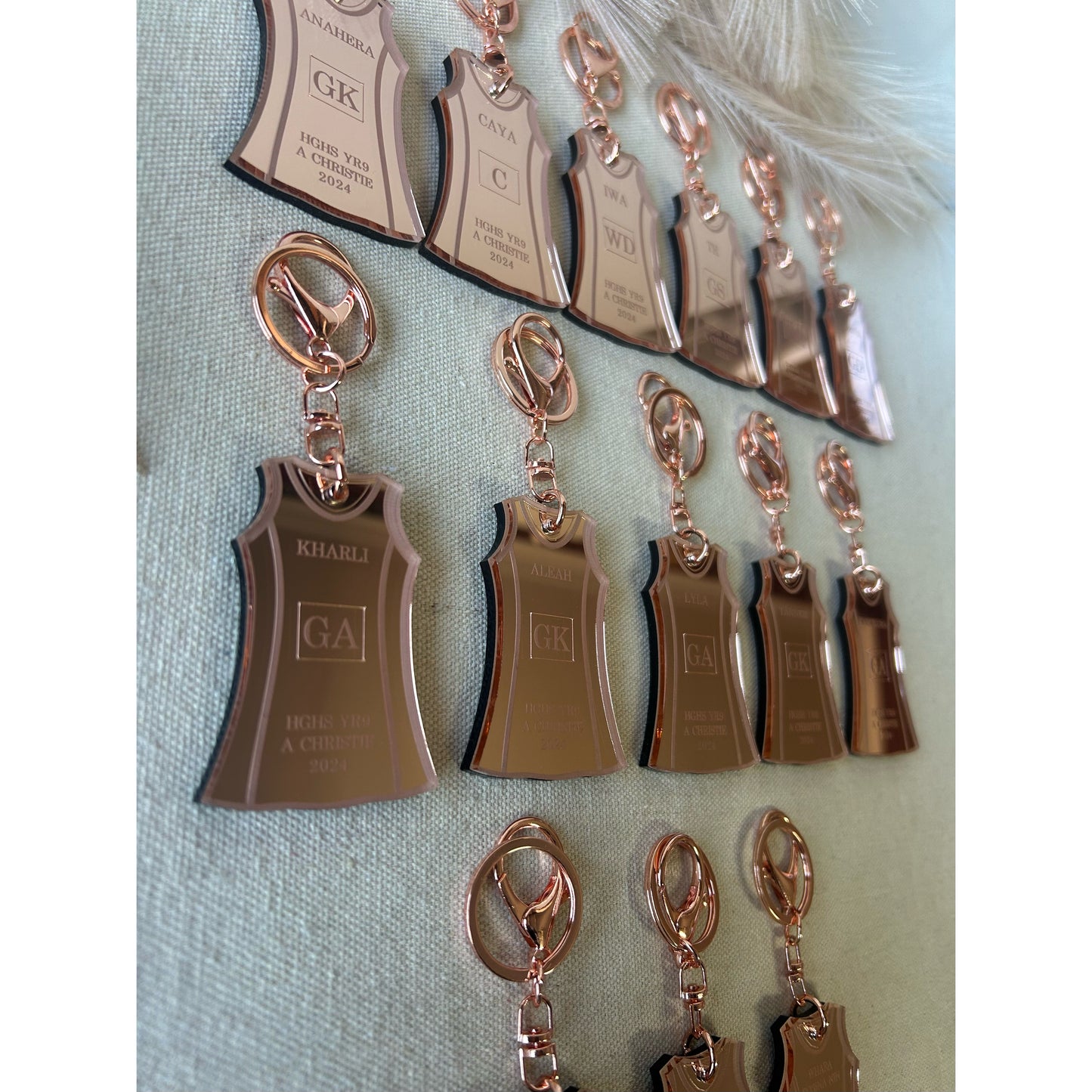 Netball Dress Keychains