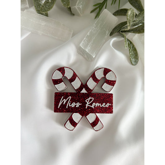 Candy Cane Name Badge