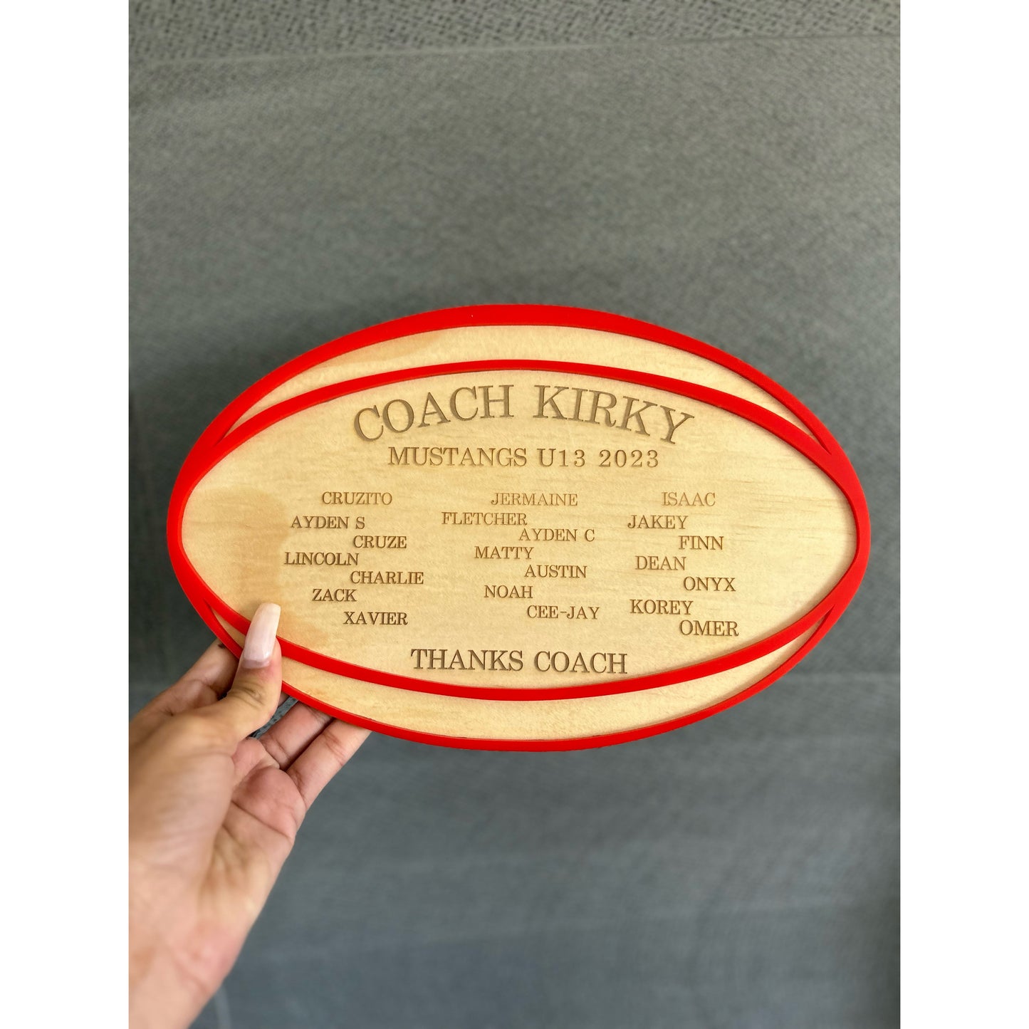 Personalised Thank You Plaque for Coaches