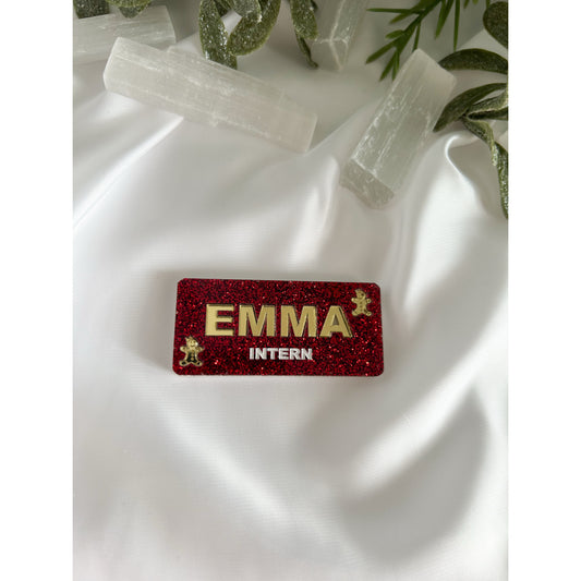 Glitter Name Badge