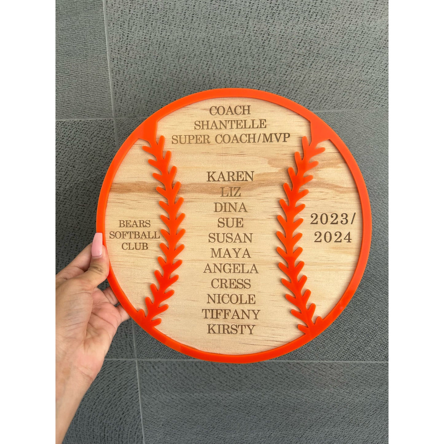 Personalised Thank You Plaque for Coaches