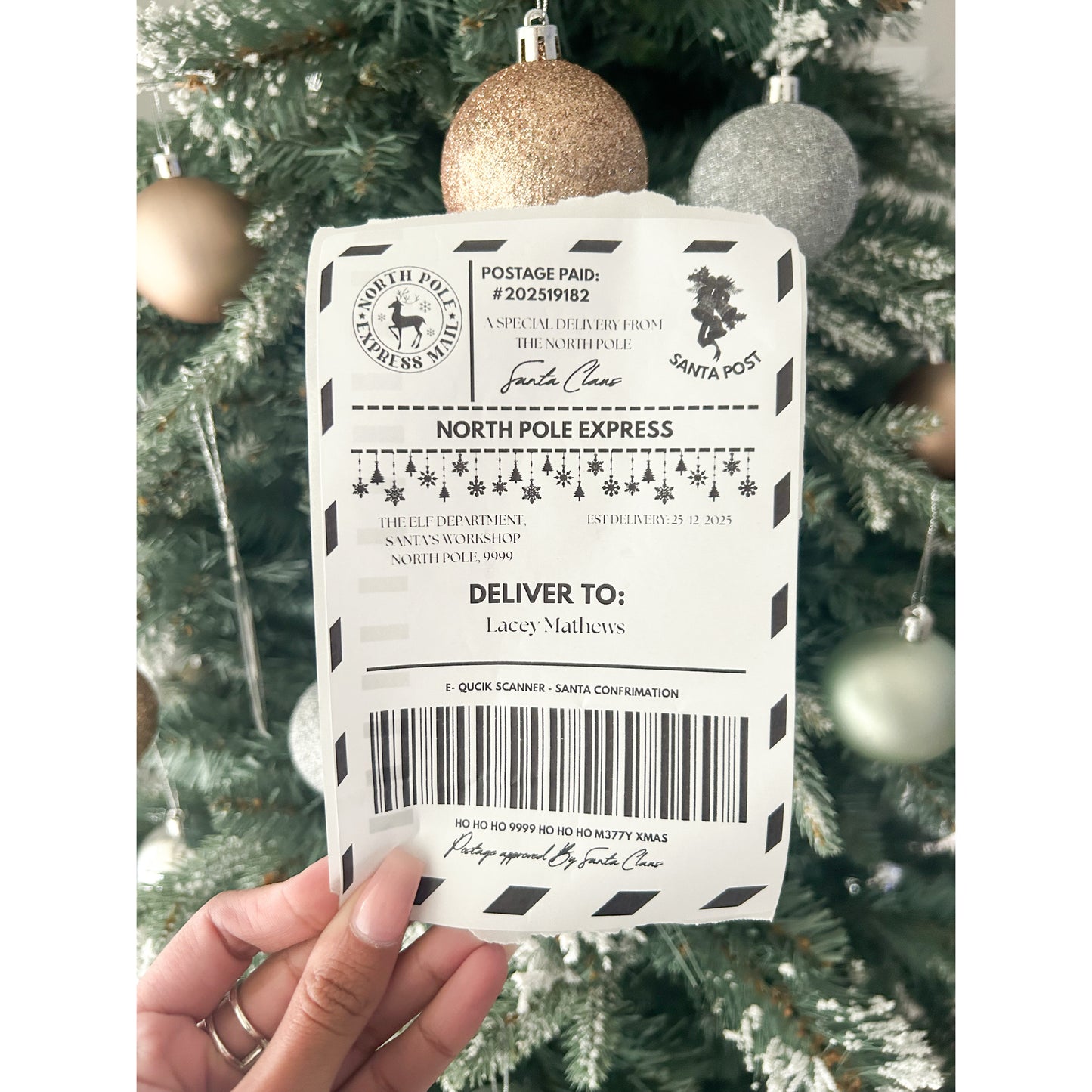 Santa Mail Shipping Labels - Pk 6