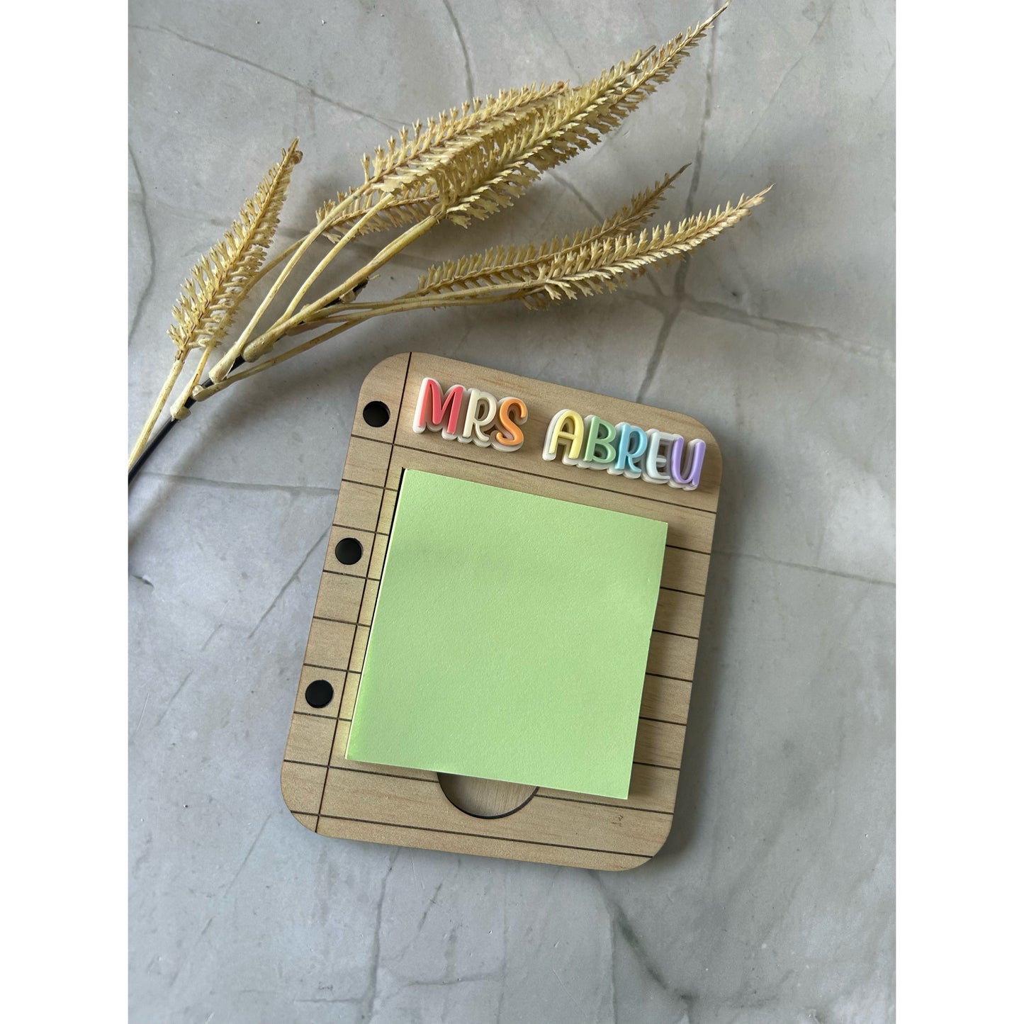 Personalised Sticky Note Holder