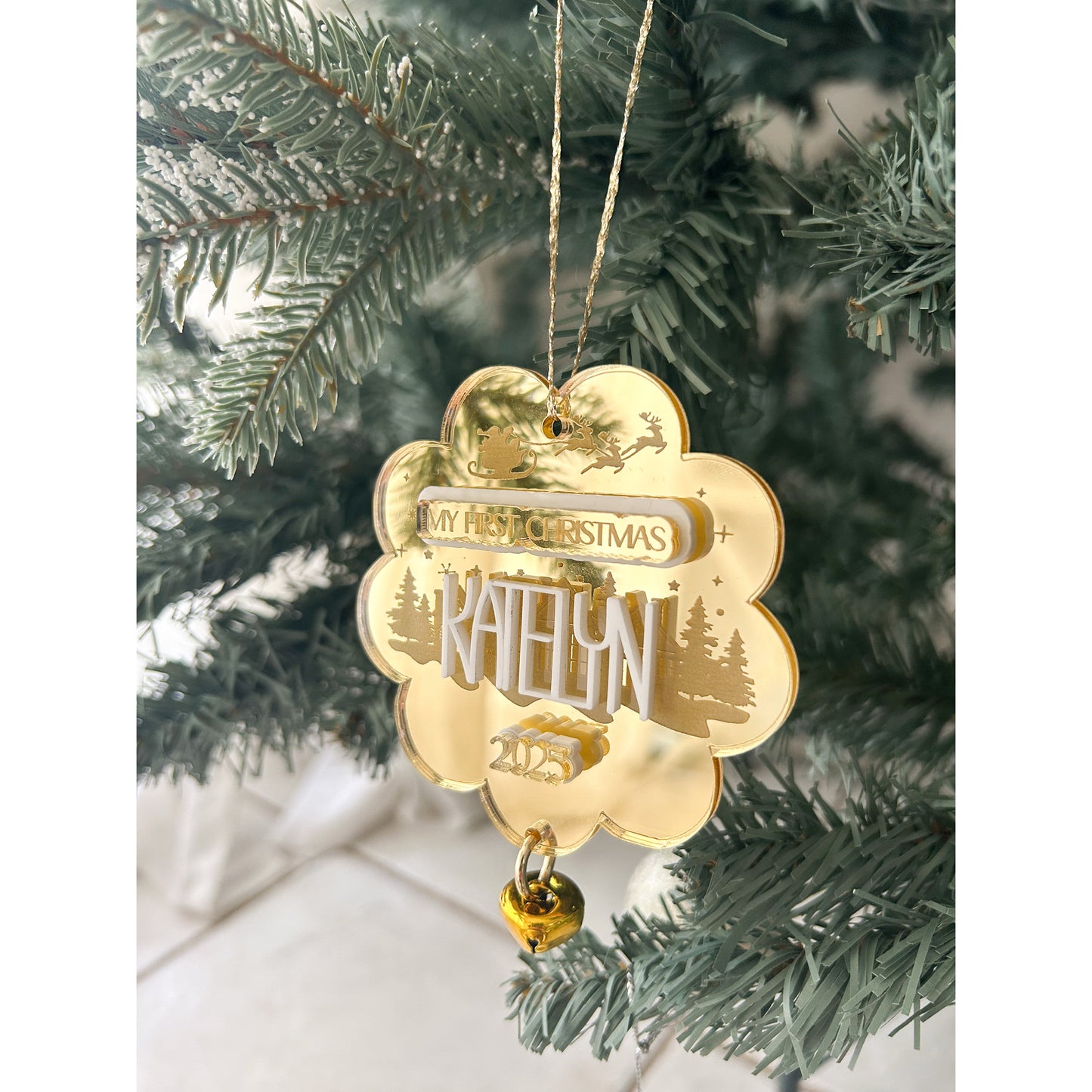 Double Layered Scallop First Christmas