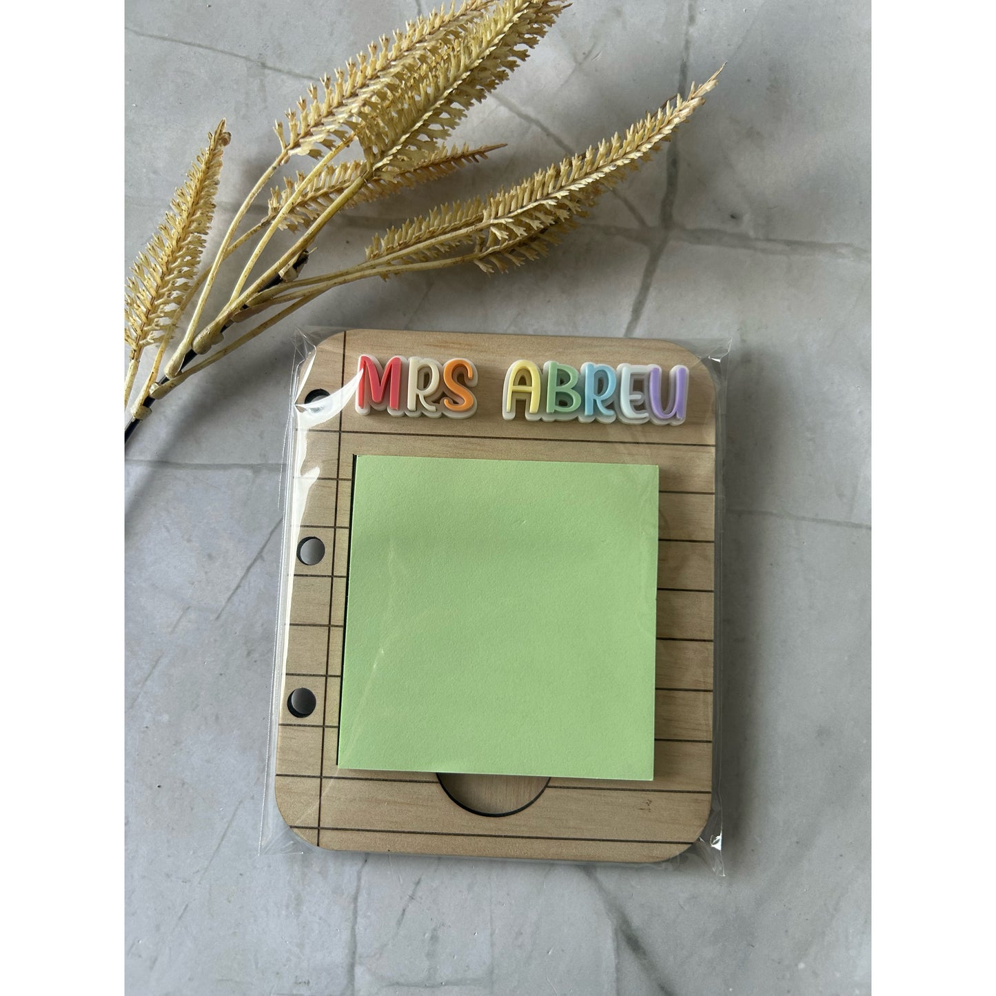 Personalised Sticky Note Holder