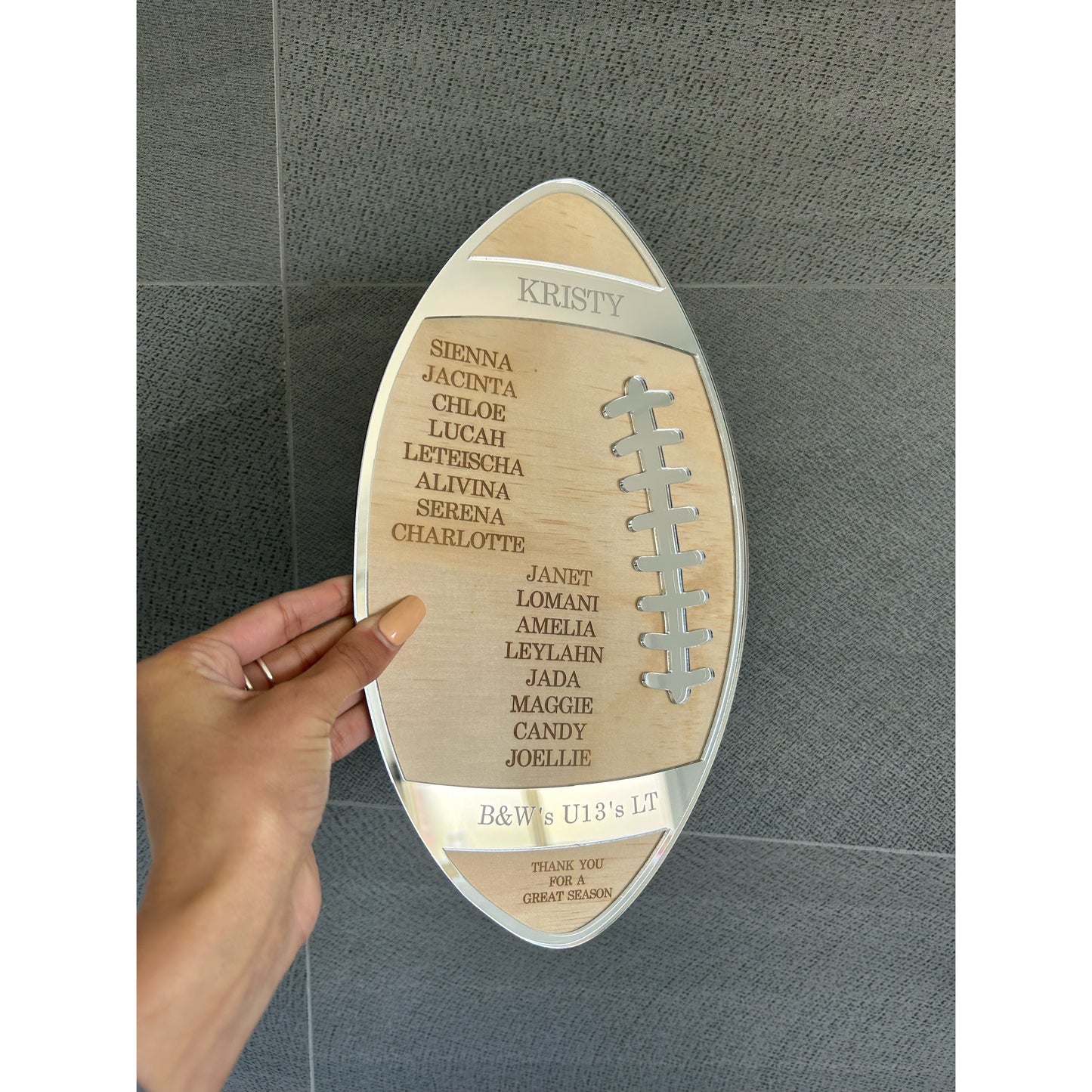 Personalised Thank You Plaque for Coaches