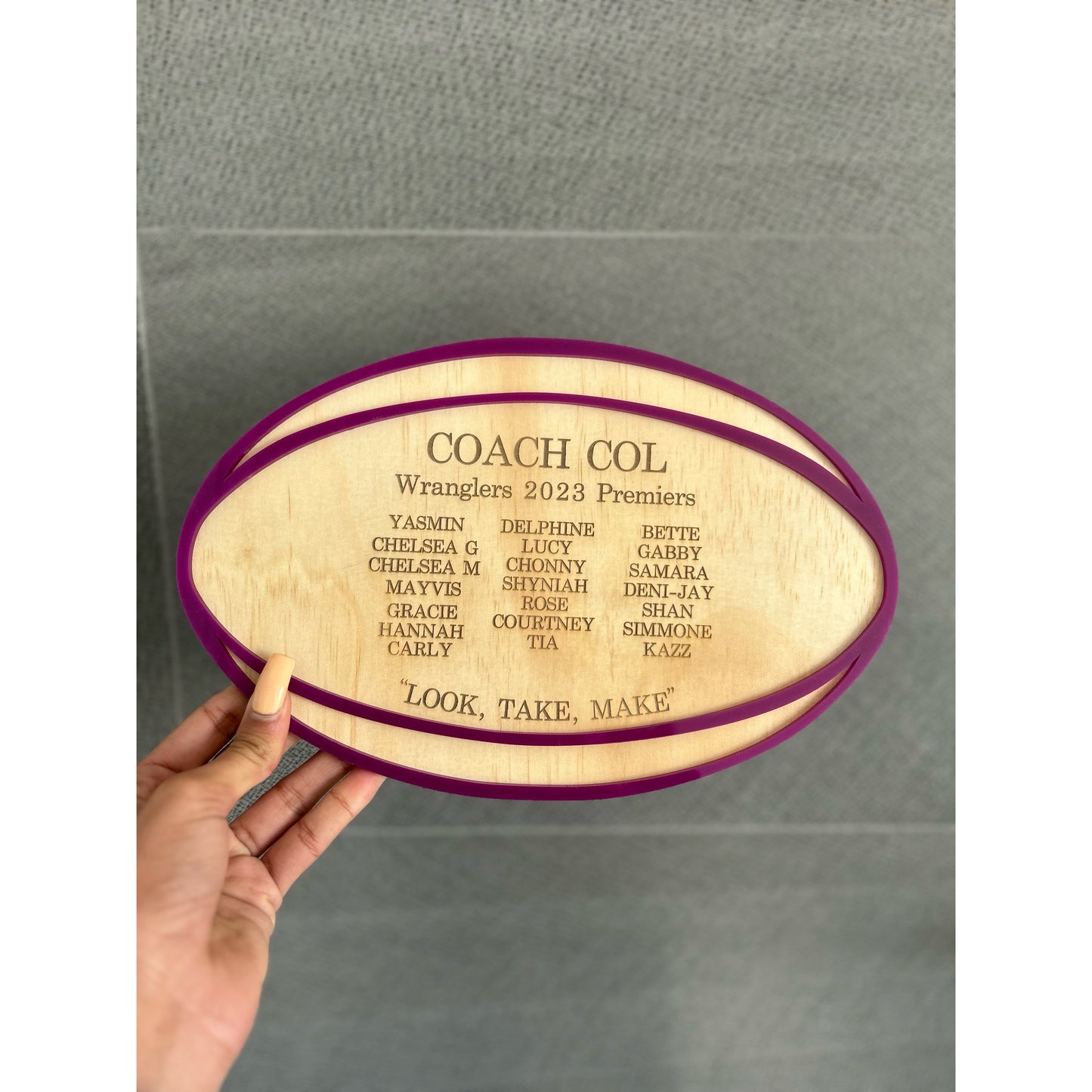 Personalised Thank You Plaque for Coaches
