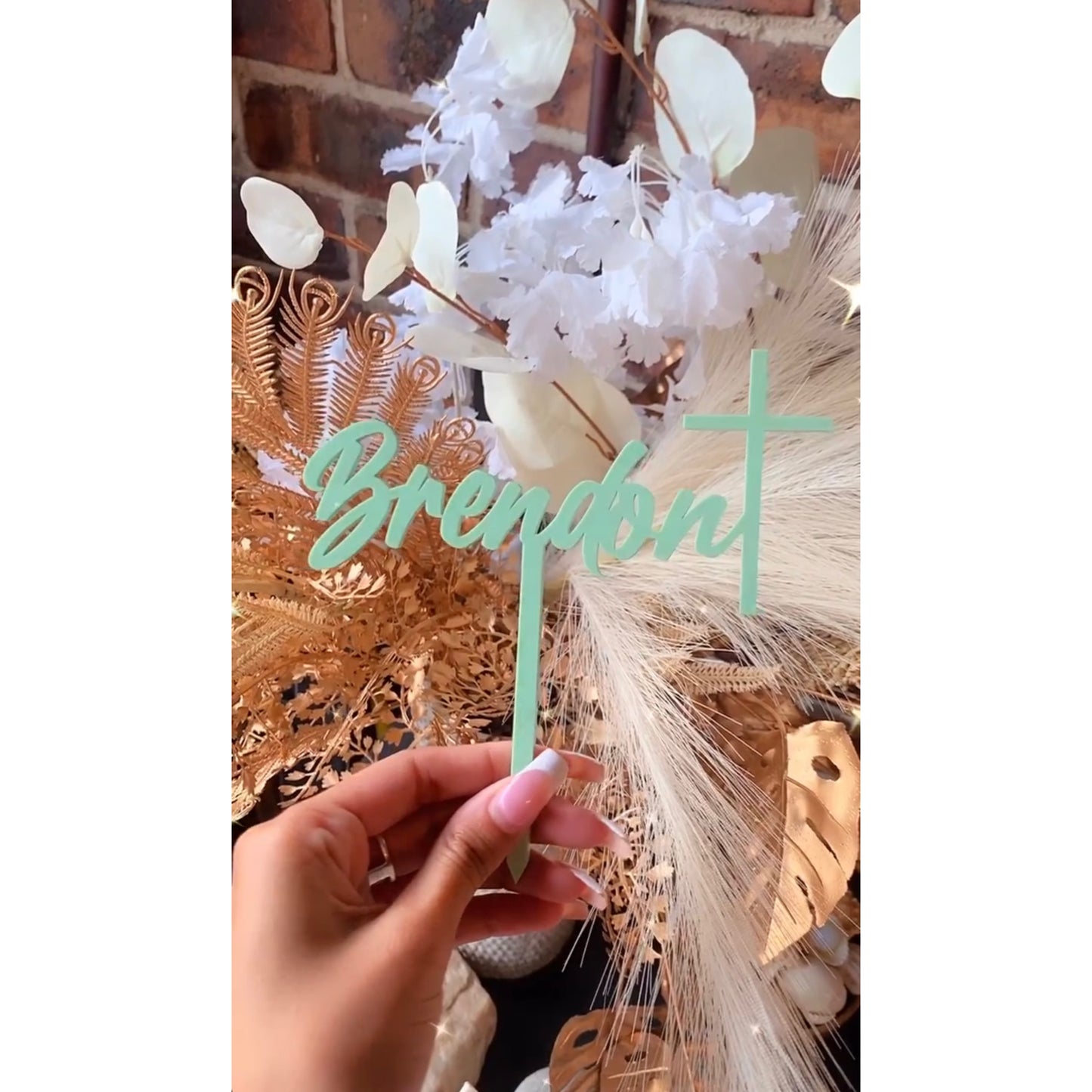 Acrylic Cake Topper - Solid Colour