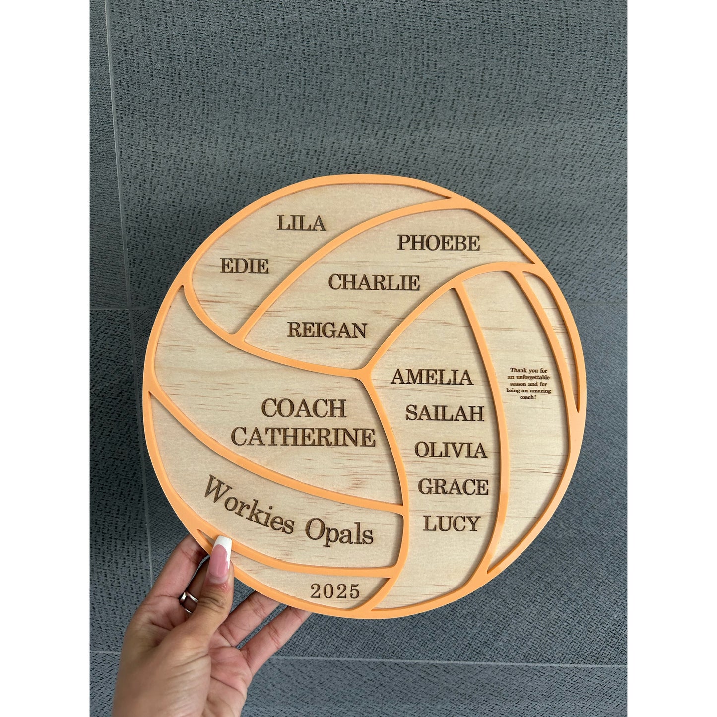 Personalised Thank You Plaque for Coaches