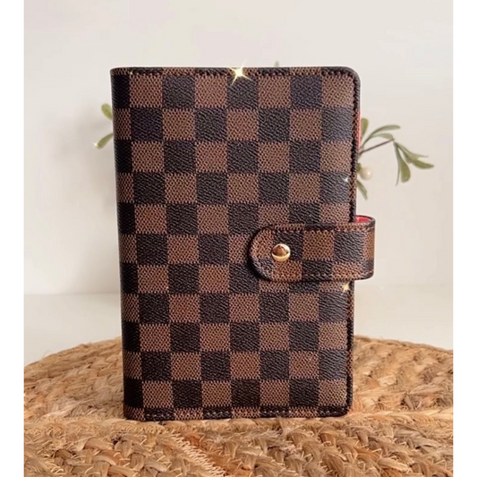 Brown Luxe Checkered Budget Binder