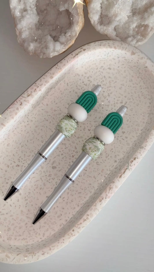 Green Arch Beaded Pen