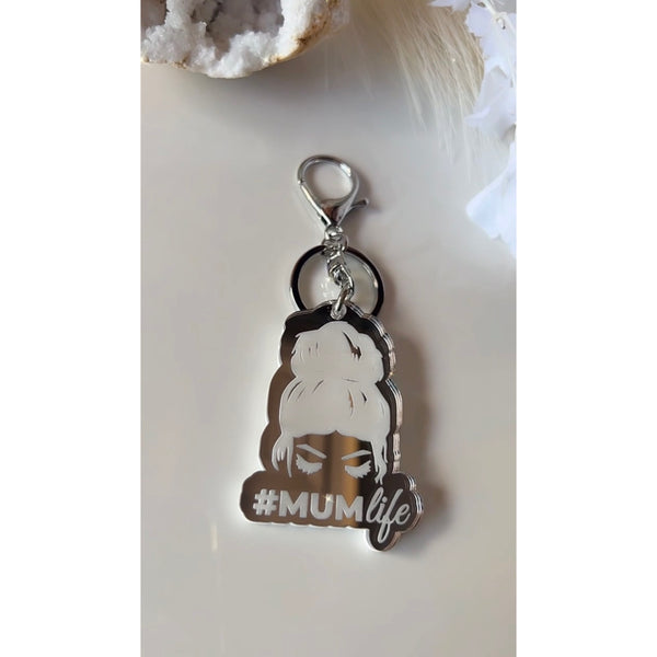 Mumlife acrylic keyring in the budget binder design, personalised with a name