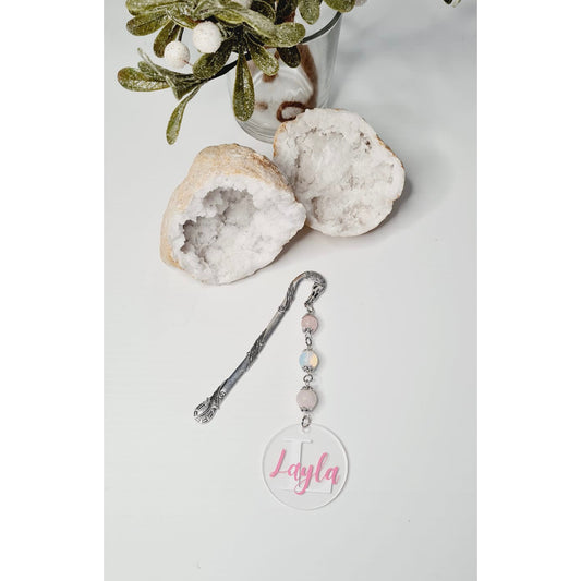 Caught In Pink Gemstone Bookmark