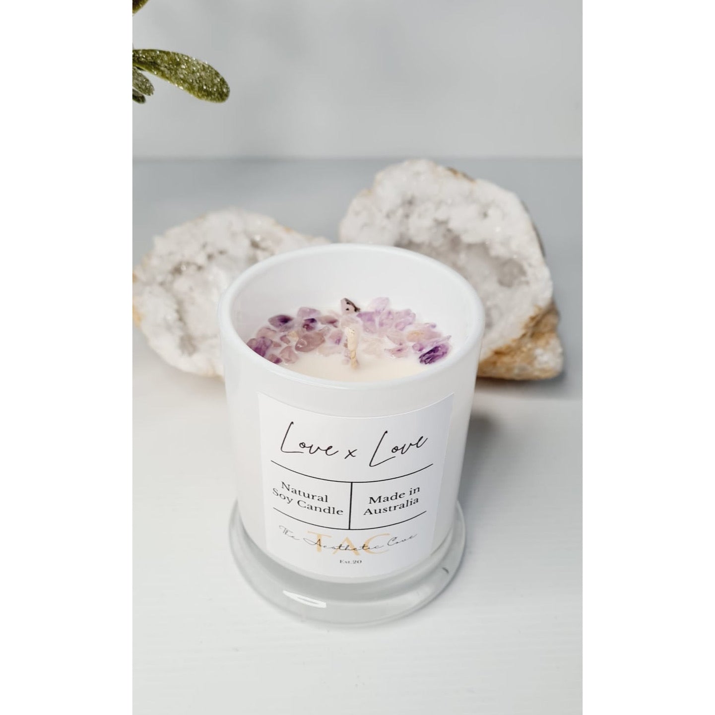 Amethyst Crystal Candle Jar
