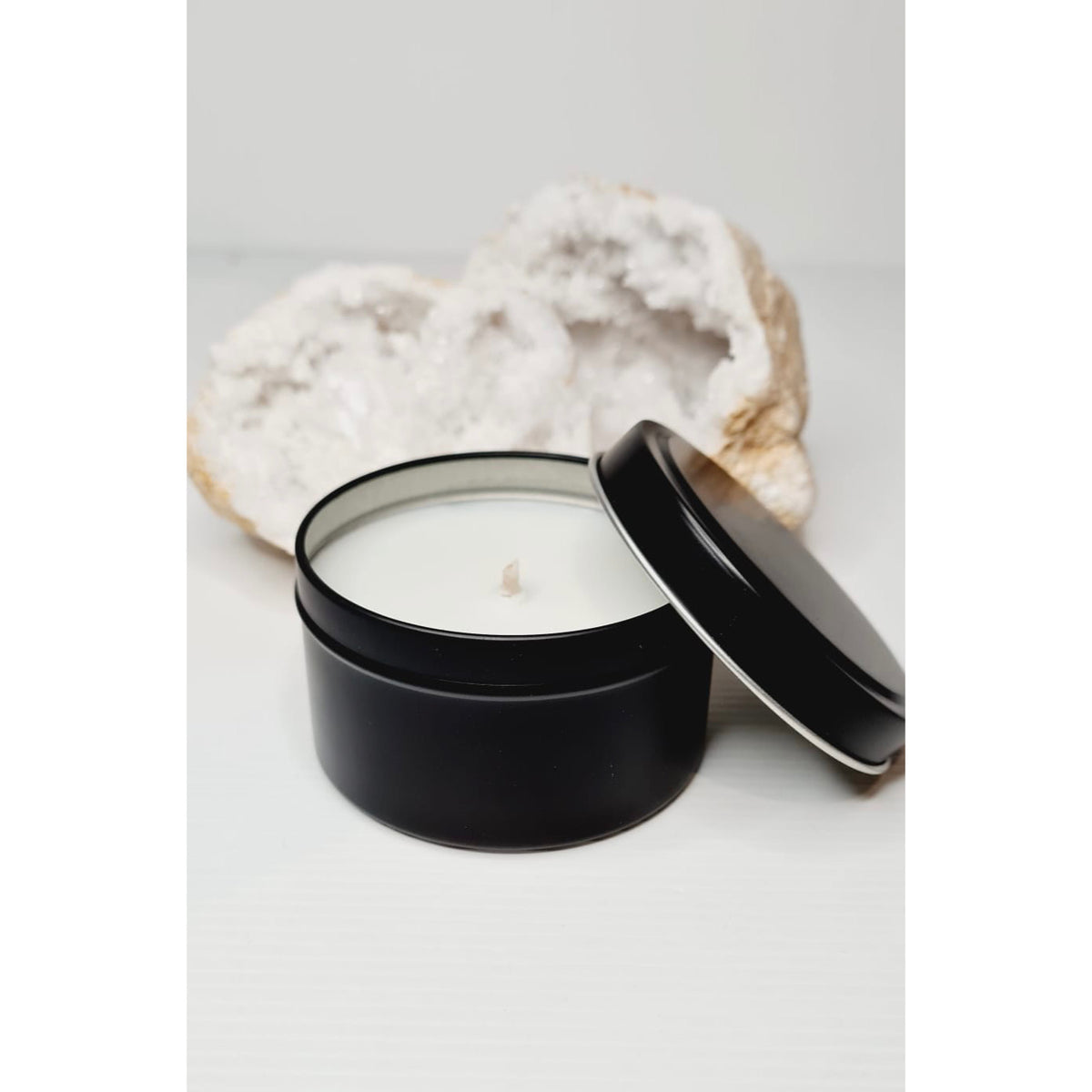 Luxe matte soy candle tin with lid, 125g, hand poured in Sydney