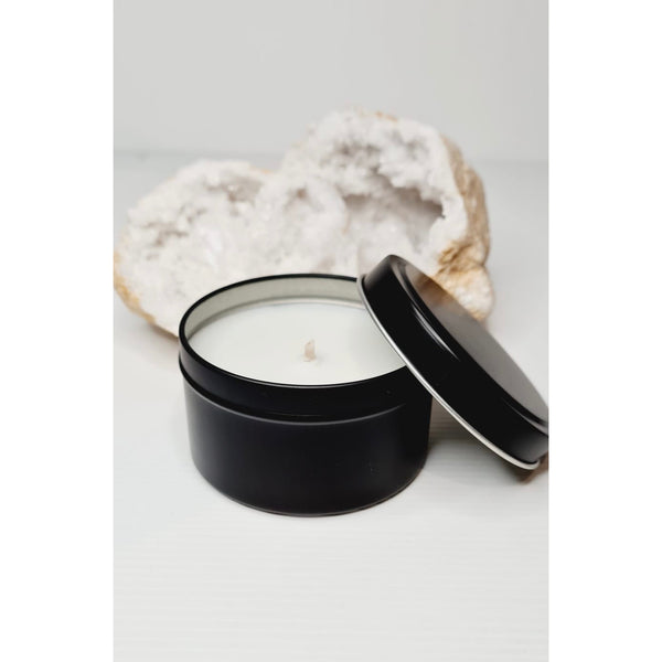 Luxe matte soy candle tin with lid, 125g, hand poured in Sydney