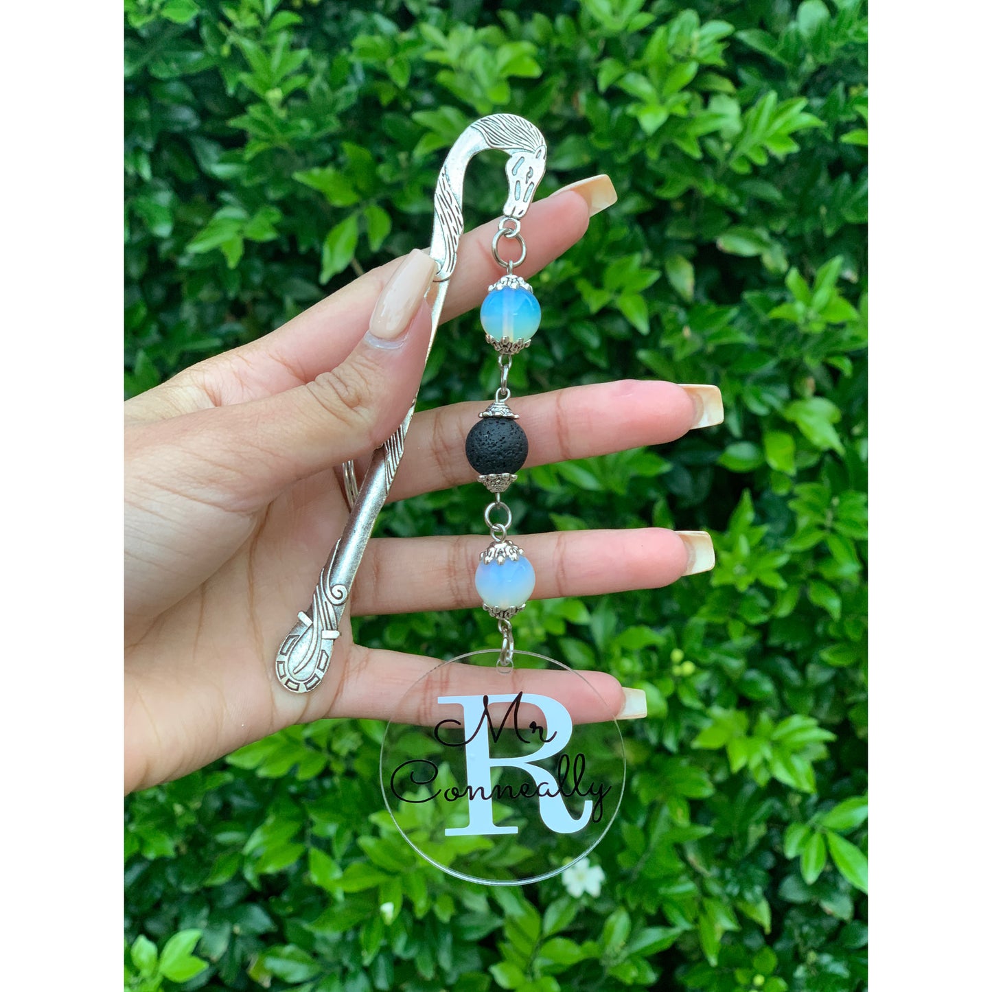 Crystal Blue Lava Gemstone Bookmark