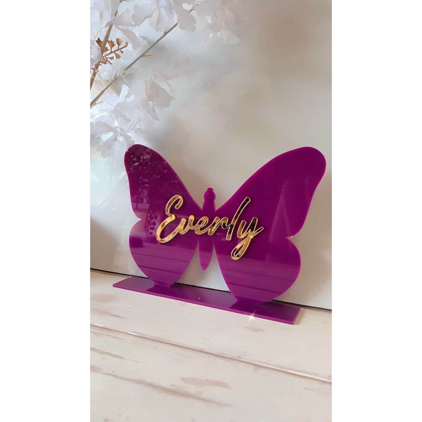Butterfly Name Plaque - 25cm