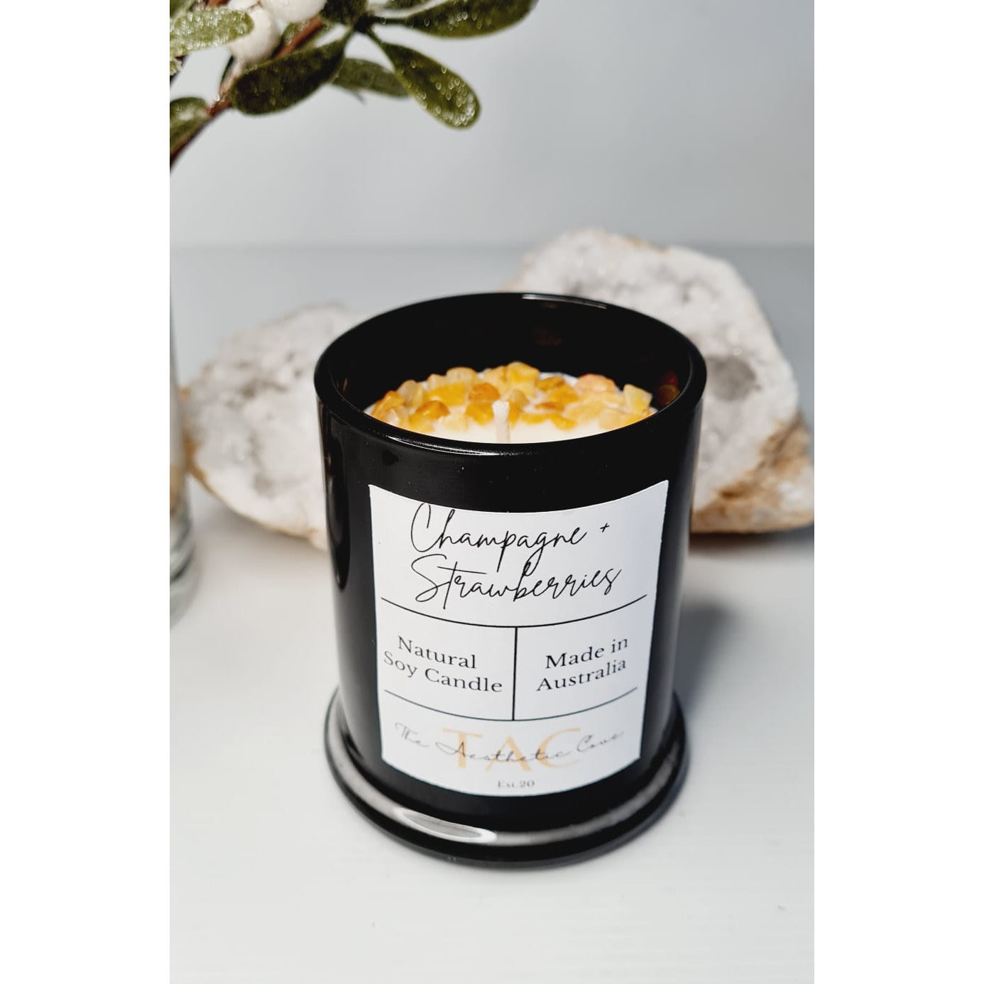 Yellow Aventurine Crystal Candle Jar