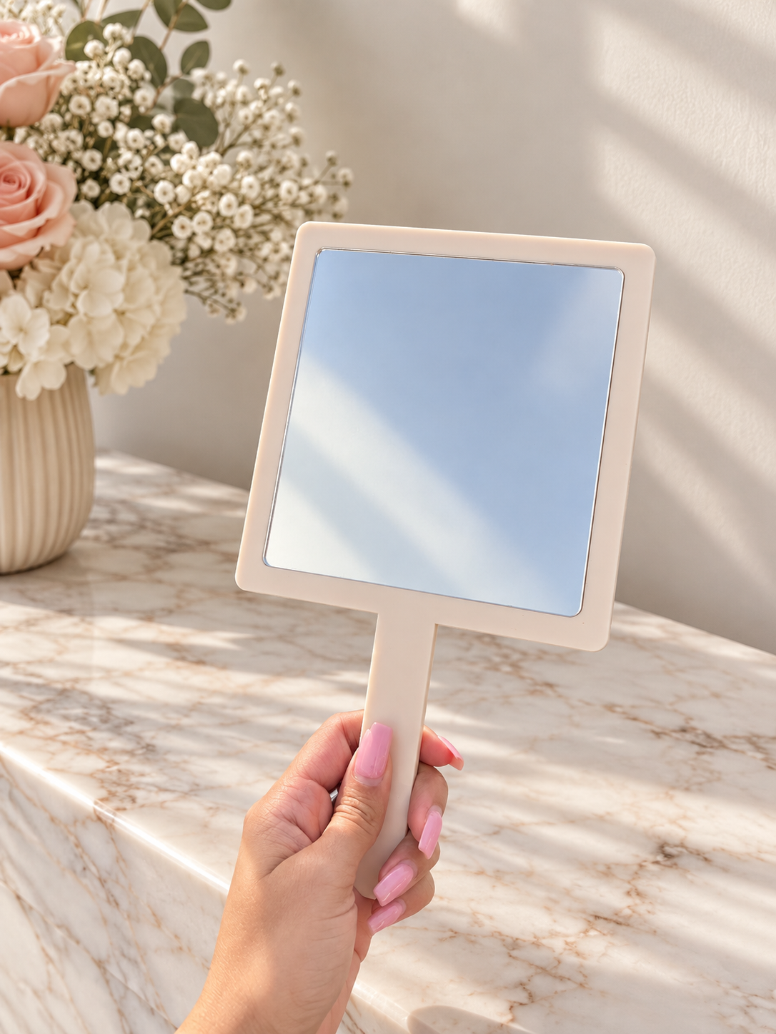 Custom Business Hand Held Mirror