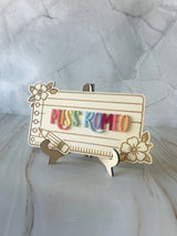 Teacher Notepad Desk Sign