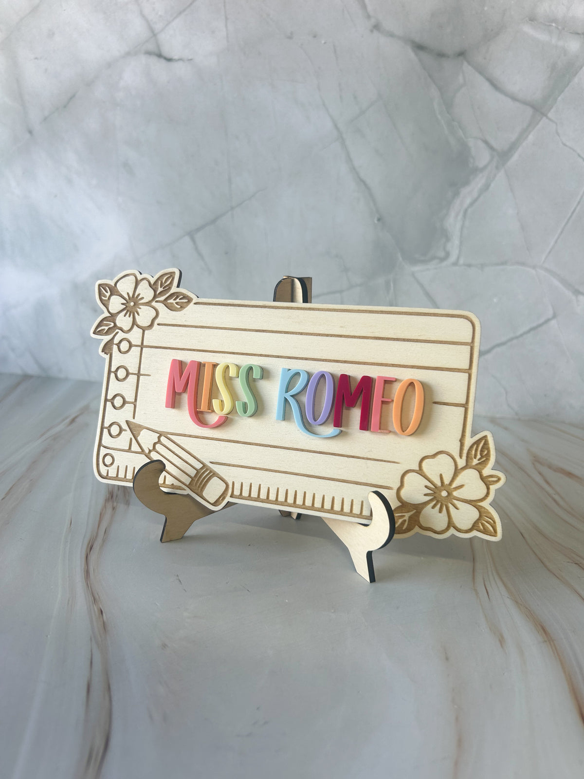 Teacher Notepad Desk Sign