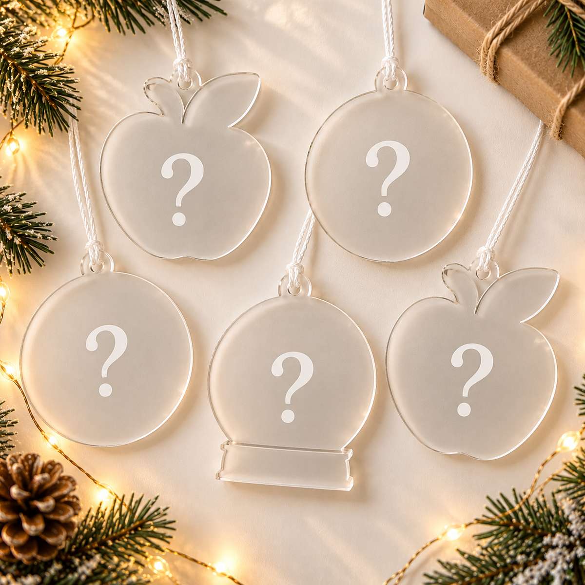 The Jolly Bundle, Any 5 Personalised Baubles