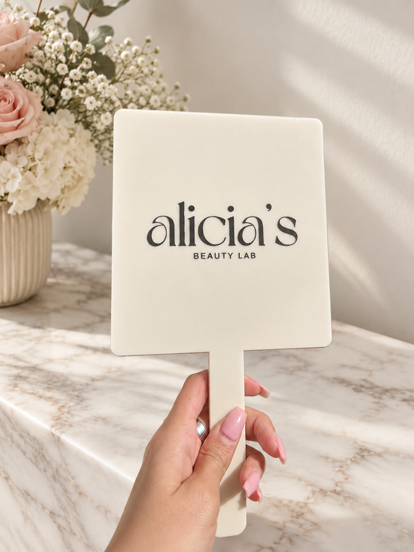 Custom Business Hand Held Mirror