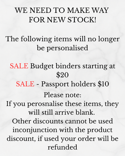 Baby Blue Oceania Budget Binder