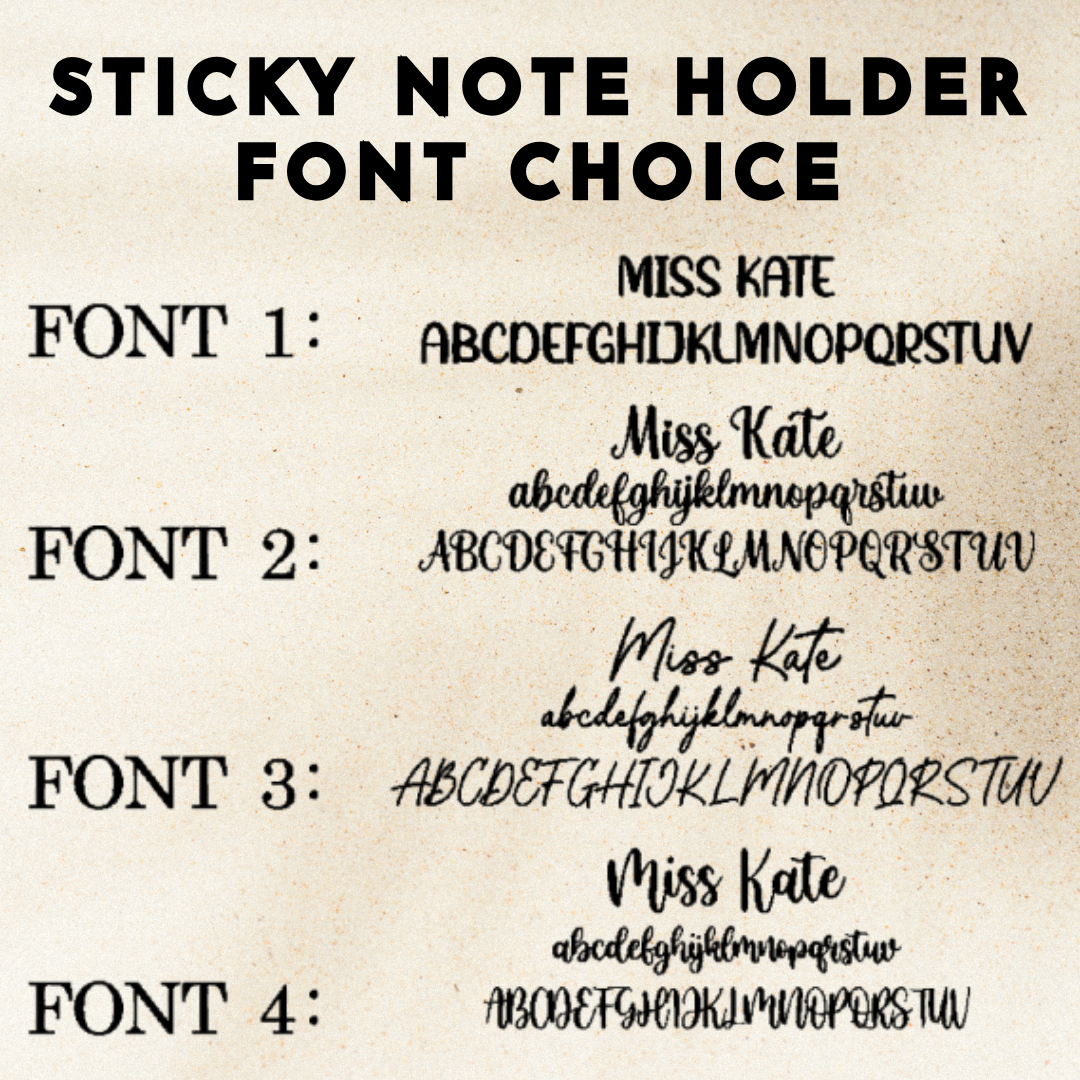 Personalised Sticky Note Holder