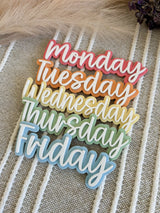 Mon-Fri Whiteboard Magnets