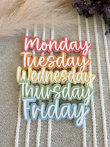Mon-Fri Whiteboard Magnets