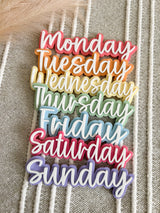 Mon-Fri Whiteboard Magnets